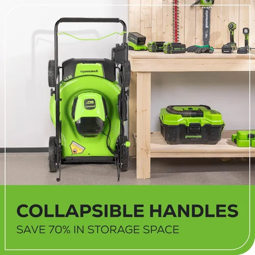Miniatura 8 de Cortacésped inalámbrico Greenworks de 80 V, 21 pulgadas sin escobillas (compatible con 75+ herramientas), incluye (2) baterías de 2.0 Ah y cargador