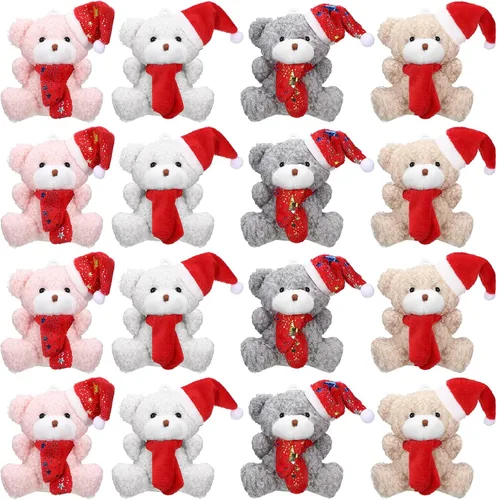 Miniatura 9 de Zomiboo - 12 piezas de mini conejito de peluche de 3.2 pulgadas, lindo animal de peluche a granel, pequeños conejitos suaves, juguetes de regalo