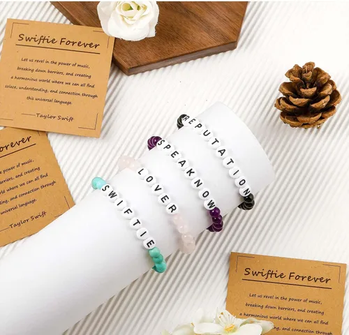 Miniatura 6 de Eras Tour Swiftie Pulsera de reputación TS Inspired Speak Now Lover Pulsera de amistad para mujeres y niñas Eras Music Taylor Album
