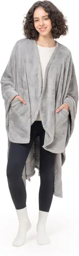 Miniatura 16 de Berkshire Blanket Primalush® Manta portátil, Capa de felpa con bolsillos y acogedora para estar en casa, ideal para adultos y adolescentes, Negro