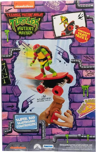 Miniatura 4 de Tortugas Ninja Mutantes Adolescentes Juguetes, Raphael Half Pipe RC Vehículo de Patineta con Trucos, Control Remoto de 2.4 GHz Juguetes de Tortugas