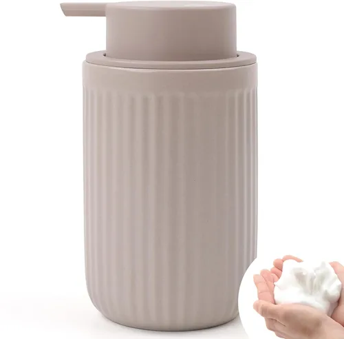 Miniatura 15 de BosilunLife Dispensador de Jabón de Manos de Espuma - Dispensador de Jabón de Espuma de Cerámica para Baño de 12 oz Dispensador de Jabón Líquido