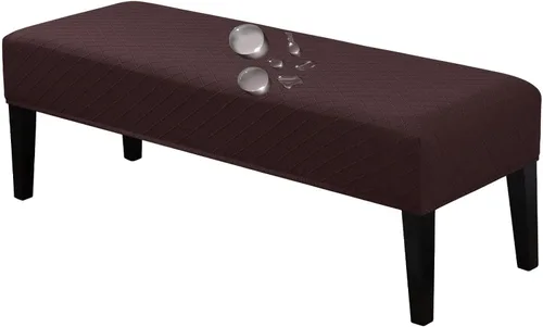 Miniatura 12 de Lebaley Funda Impermeable para Banco de Comedor Elástica Rectangular Protector de Asiento de Banco Funda Deslizable Extraíble Lavable Fundas