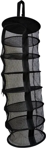 Miniatura 8 de Rejilla de secado micro colgante de 9 pulgadas y 7 niveles para interior/armario, para hierbas, organizador, ambientador, pantalla negra