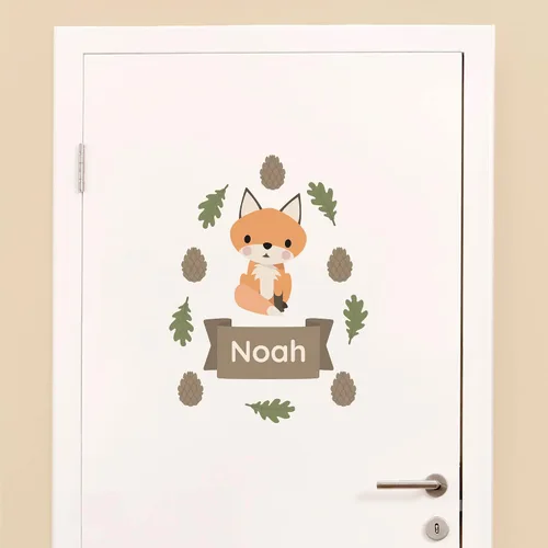 Miniatura 15 de Calcomanías de puerta personalizadas para habitación de niños, calcomanías de pared con nombre personalizado para decoración de habitación de bebés