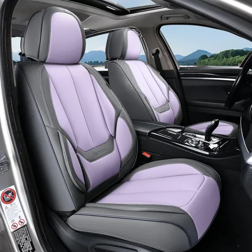 Miniatura 57 de Coverado Juego completo de fundas de asiento de automóvil, fundas de asiento para automóviles, fundas de asiento de coche beige para asientos