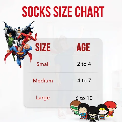 Miniatura 6 de DC Comics Calcetines para niños, paquete de 10 calcetines para niños, calcetines para niños pequeños con The Batman, Superman, Wonder Woman y Flash