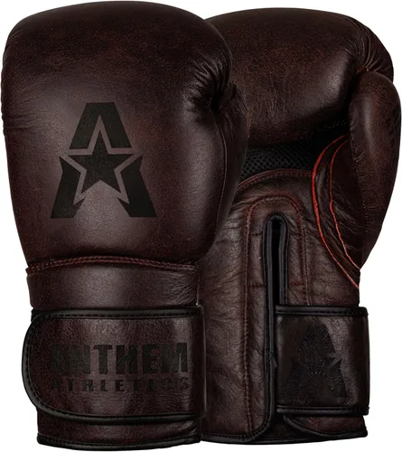 Miniatura 8 de Anthem Athletics Stormbringer Guantes de boxeo de cuero de grano completo para hombres y mujeres, guantes de boxeo Muay Thai de 12 onzas, 14 oz o 16