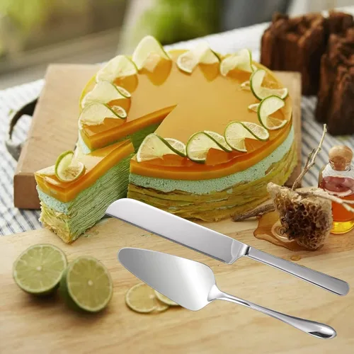 Miniatura 5 de KSENDALO Juego de cuchillos y servidores para tartas de boda, juego de servidor de pastel para bodas, celebraciones y cumpleaños, acabado de espejo