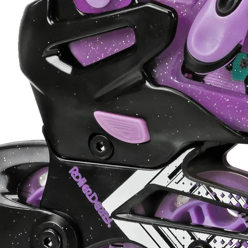 Miniatura 5 de Roller Derby Falcon 2 en 1 Combo Quad y Patines en línea para niños, tamaño ajustable Púrpura/Negro