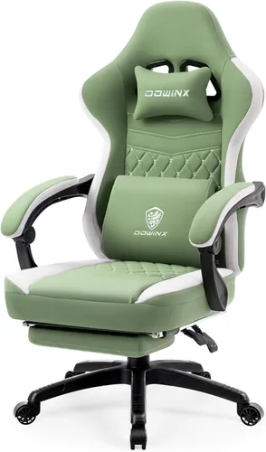 Miniatura 15 de Silla de juegos Dowinx con tela transpirable, silla de computadora con colchón de resorte de bolsillo, silla de oficina cómoda con almohadilla
