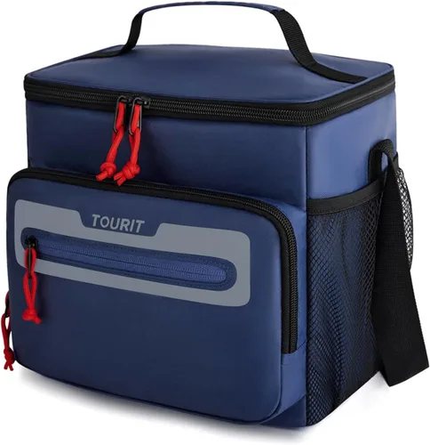 Miniatura 15 de TOURIT Lonchera grande de 14L con aislamiento para almuerzo, enfriador de comida para hombres y mujeres, color negro Camuflaje
