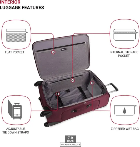 Miniatura 138 de SwissGear - Equipaje suave expandible Sion con ruedas, Negro