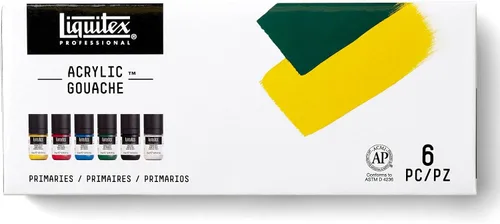Miniatura 4 de Liquitex Pintura acrílica profesional de gouache, 6 x 2.0 fl oz (2 oz), juego de fluorescentes