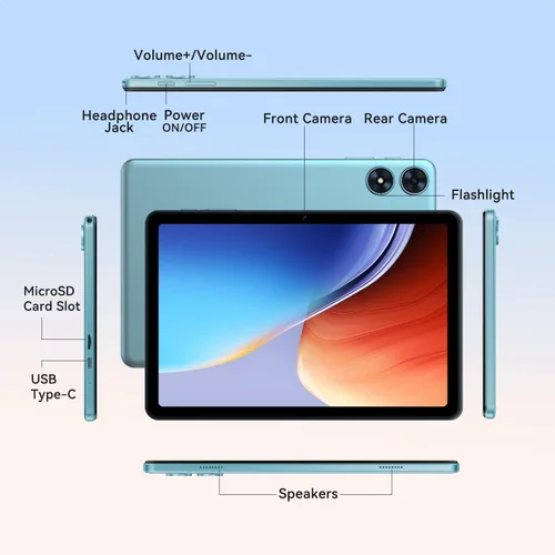 Miniatura 7 de SVITOO Tablet Android de 10 pulgadas, tableta Android 16 para niños y adultos, Octa-Core, 20 GB de RAM, 128 GB de almacenamiento, 1 TB expandible