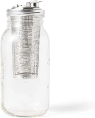 Miniatura 5 de Jarware tapa para infusor de café de infusión fría y té para tarros de albañil de boca ancha, negro