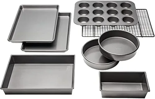 Miniatura 8 de Chicago Metallic Juego de moldes profesionales para horno tostador, antiadherente, 4 piezas