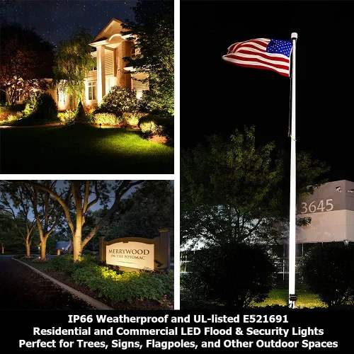 Miniatura 6 de Focos LED de seguridad para exteriores del atardecer al amanecer para el jardín, iluminación de paisaje industrial Gen4 de 15 W, foco de 50 W MH