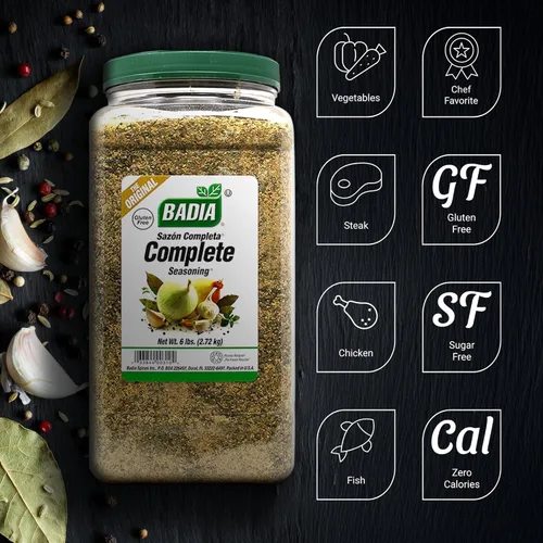 Miniatura 2 de Badia Condimento Completo, 96 oz - Mezcla de especias para todo uso de ajo, cebolla, sal, pimienta, hierbas y especias - Mezcla de firma sabrosa