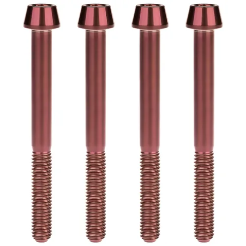 Miniatura 49 de Titanio Ti M6 x 10 16 18 20 25 30 35 40 45 50 55 60 2.559 in Allen - Tornillos hexagonales de 2.559 in, tornillos cónicos, paquete de 4