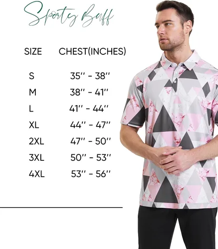 Miniatura 7 de Polo de golf para hombre, polo de golf de secado rápido y rendimiento destacado para hombre