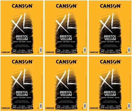 Miniatura 13 de Canson Papel Bristol Serie XL, Liso, Bloc con Tapa Plegable, 9 x 12 pulgadas, 25 Hojas (100lb/260g) - Papel de Artista para Adultos y Estudiantes
