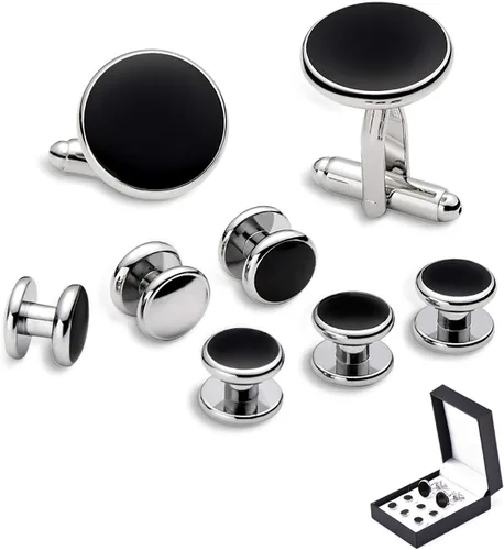 Zealmer gemelos de acero inoxidable 316L para hombres, negocios, bodas, 1 par