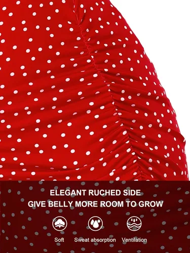Miniatura 4 de Glampunch Camisas de maternidad para mujer, manga corta y larga, con lazo frontal, tops de maternidad