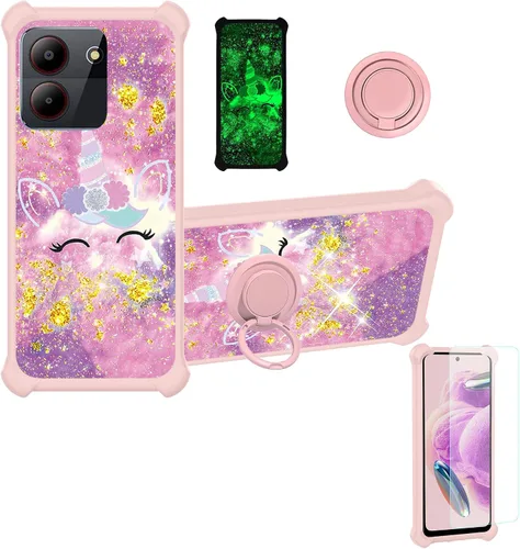 Miniatura 155 de jioeuinly JSF-DJS - Funda compatible con Nothing Phone 2a con protector de pantalla de vidrio templado, policarbonato duro + silicona suave, soporte