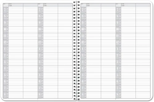 Miniatura 3 de BookFactory Libro de citas de 2 columnas/cuaderno de seguimiento de citas (formato de libro de dos columnas) – 100 páginas, 8.5 x 11 pulgadas