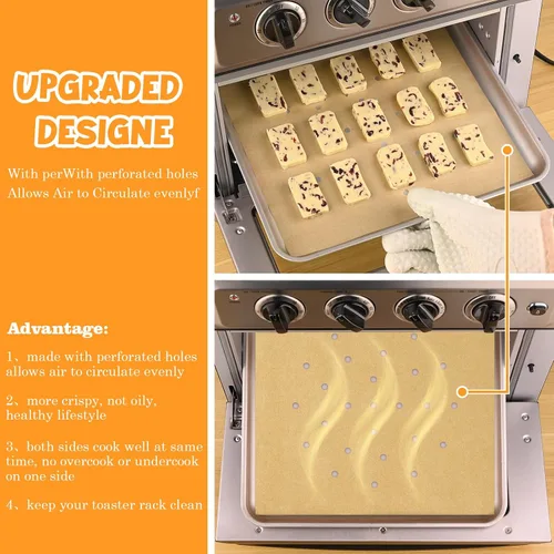 Miniatura 5 de WMKGG 120 PIEZAS de revestimientos desechables para freidora de aire para la puerta francesa 360 de Emeril Lagasse, hojas de papel pergamino