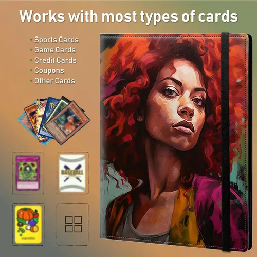 Miniatura 4 de Carpeta para tarjetas de intercambio, 9 bolsillos para tarjetas intercambiables, 360 bolsillos de doble cara, funda para tarjetas