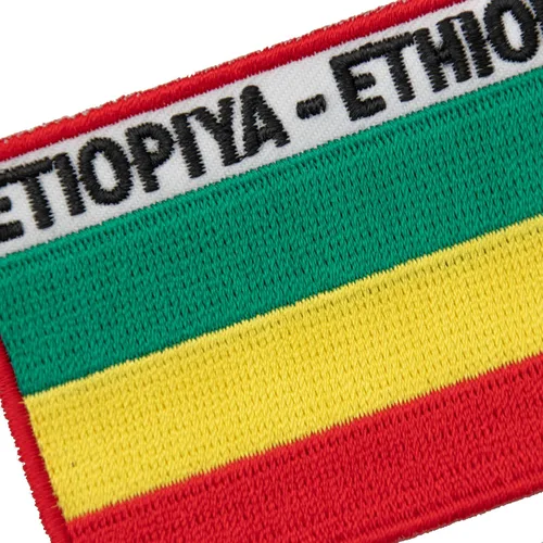 Miniatura 3 de A-ONE Paquete de 2 unidades: parche bordado de bandera de Etiopía y Unión Africana, insignias de características africanas, insignia patriótica