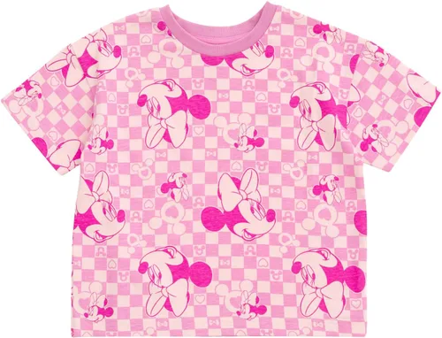 Miniatura 17 de Disney Minnie Mouse - Conjunto de camiseta floral arcoíris y pantalones cortos de cambray, tallas de bebé a niño grande (12 meses - 14-16)
