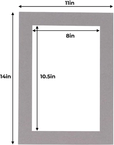 Miniatura 289 de 8.5x11 Mat for 11x14 Frame - Precut Mat Board Acid-Free Brown 8.5x11 Photo Matte Made to Fit a 11x14 Picture Frame, Premium Matboard for Family