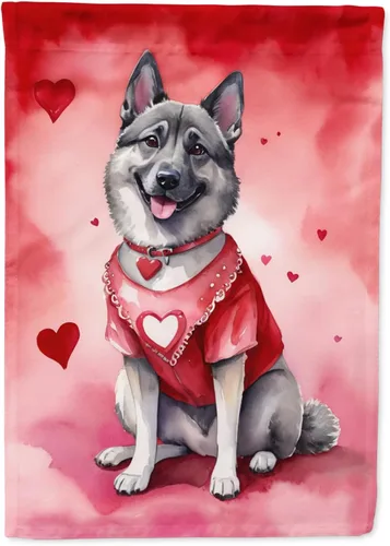 Miniatura 144 de Caroline's Treasures DAC5292CHF - Bandera de Border Collie My Valentine House para porche, grande, con manga para porche, para colgar en la pared