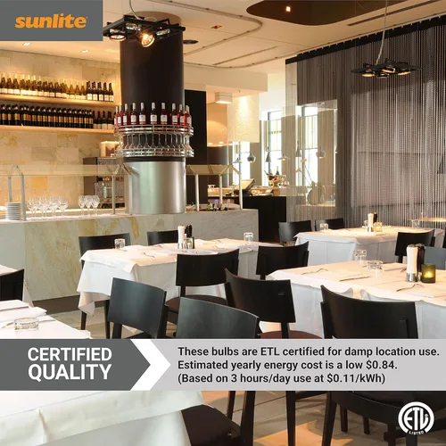 Miniatura 6 de Sunlite Foco LED PAR16 empotrable de cuello largo, 7 vatios, (reemplazo halógeno de 75 W), 500 lúmenes, base mediana (E26), regulable, certificación