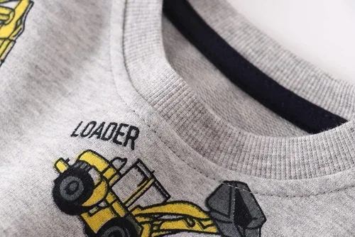 Miniatura 3 de Sudaderas para niños pequeños, de algodón, de manga larga, cuello redondo, sin botones, con estampado de dibujos animados, 2-7T