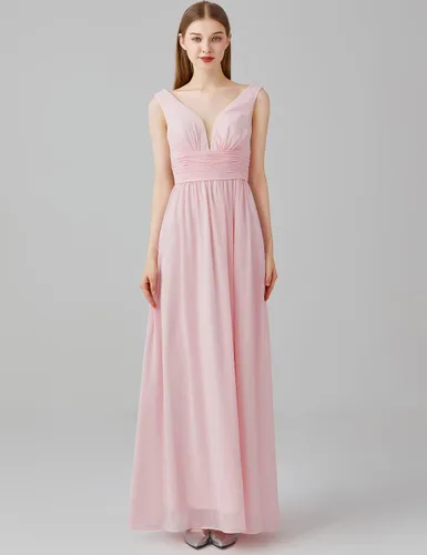 Miniatura 2 de Maisfeal Vestido de noche sin mangas con cuello en V doble para mujer