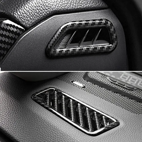 Miniatura 10 de Blazeray Cubierta de lentejuelas de botón de fibra de carbono para volante de automóvil, accesorios interiores para Toyota RAV4 2019 2020 2021 2022