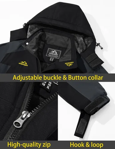 Miniatura 5 de TACVASEN Men's Winter Ski Jacket Waterproof Snow Coats Snowboard Fleece Lining Jacket Warm Parka with Hooded