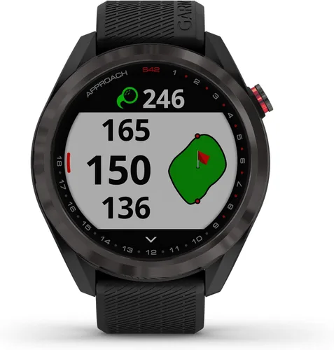 Miniatura 2 de Garmin Approach S42, reloj inteligente de golf con GPS, ligero con pantalla táctil de 1.2 pulgadas, 42 k+ campos precargados, bisel de cerámica