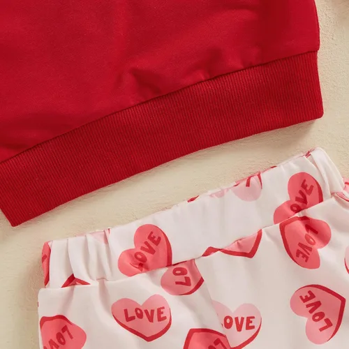 Miniatura 13 de Gueuusu Conjunto de ropa de manga larga para bebé niña con texto en inglés "My 1st Christmas", sudadera de manga larga con pantalones acanalados