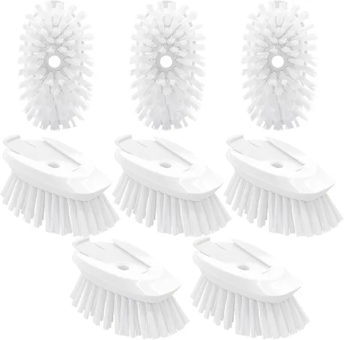 Recambio de cepillo de platos, paquete de 8 recambios de cepillo dispensador de jabón, cabeza de repuesto de cepillo de platos, recambio de