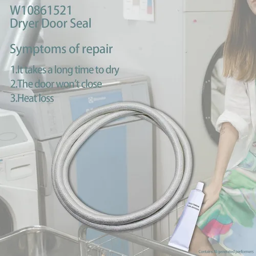 Miniatura 5 de Sello de puerta de secadora W10861521 actualizado Número de parte# W10861521 Reemplaza PS11731610 W10730752 4382011, Compatible con secadoras