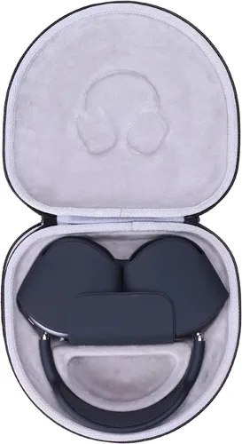 Miniatura 9 de LTGEM - Funda compatible con auriculares Airpods Max, funda rígida para oficina, bolsa de almacenamiento de viaje, color negro y gris (solo funda)