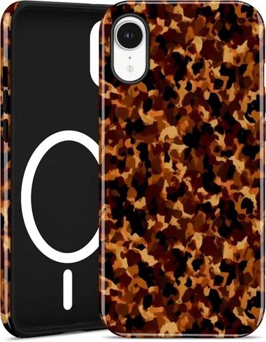 Miniatura 93 de Jusy Compatible con MagSafe Brown Tortoise Shell Print Phone Case para iPhone 7/8/SE, funda protectora magnética de lujo de TPU suave