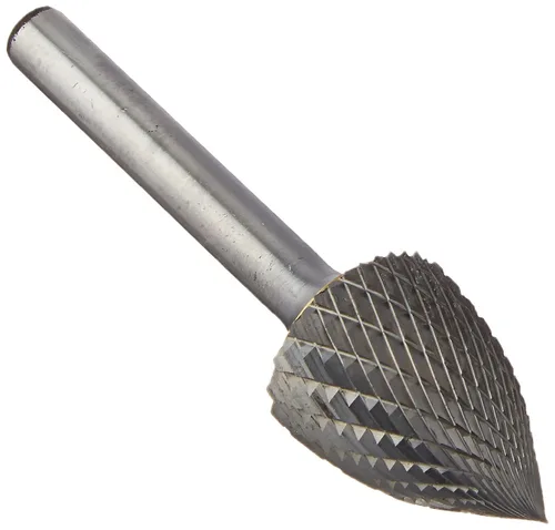 Miniatura 22 de Drill America SA-1 Rebaba de carburo/lima giratoria cilíndrica de doble corte para amoladora de troquel de 1/4" de diámetro x 5/8" de longitud