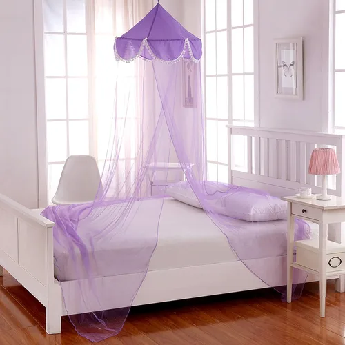Cotton Loft Pom - Toldo de cama plegable para niños, tamaño único, color morado
