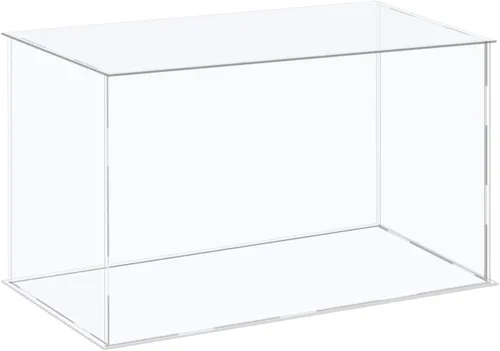 Miniatura 18 de MECCANIXITY Vitrina de acrílico Caja de plástico Caja de almacenamiento de cubo transparente Ensamble escaparate de 14.1 x 12.2 x 10.2 pulgadas
